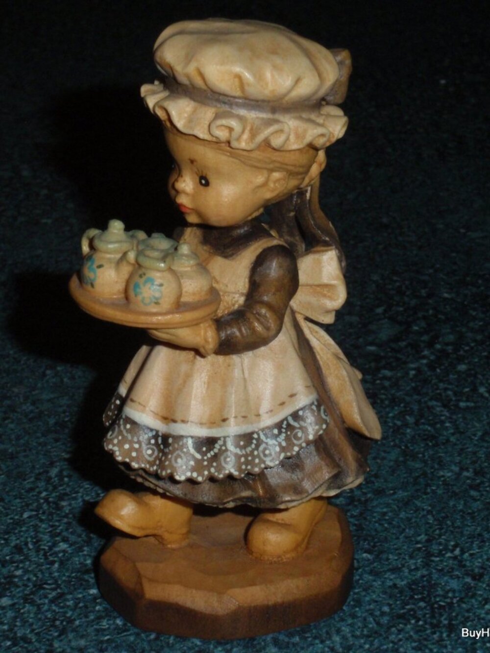 "Afternoon Tea" Anri Sarah Kay Wood Carving Limited Edition Made In Italy - GIFT